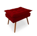 Ver imagem 2 de Kit 02 Puff Opala Luxo Suede Pés Palito Decorativo Bela-moveis:vermelho