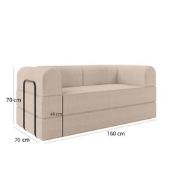 Sofá Modular Mônaco a Versatilidade Ao Seu Alcance Bege Claro - 4