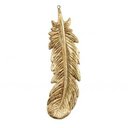 Ver imagem 1 de PENA DECORATIVA DE RESINA DOURADA 7CM X 1,5CM X 22,5CM