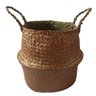 CESTO COM ALCAS EM RATTAN MARROM D31CM X 27CM - 1