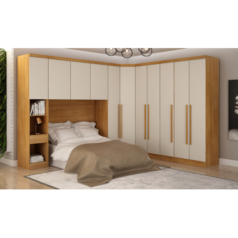 Modulado Casal 7 Peças 4 Gavetas Cumaru Fendi Novo Horizonte