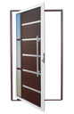 Ver imagem 1 de Porta Pivotante Alumínio Lambril Miraggio c/Puxador D.Mix Corten 100 Brimak