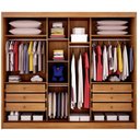 Ver imagem 3 de Guarda Roupa Casal Livorno 6 Portas 6 Gavetas com Espelho Cinamomo Fendi - Novo Horizonte