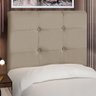 Cabeceira Cama Box Solteiro Luna 90cm Suede Bege - Desk Design - 2