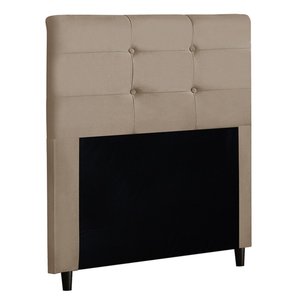 Cabeceira Cama Box Solteiro Luna 90cm Suede Bege - Desk Design