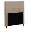 Cabeceira Cama Box Solteiro Luna 90cm Suede Bege - Desk Design - 1