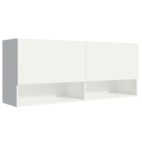 Armário Aéreo 120 Cm 2 Portas 2 Nichos Branco para Cozinha Madesa