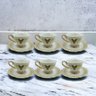 Jogo de Xícara Branco com Dourado para Café e Chá - 12 Peças - 2