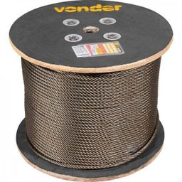 Cabo de aço polido alma de aço cabo independente 222 mm - 7/8" 6 x 25F Vonder - 1