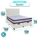 Ver imagem 3 de Kit Cama Box Bau + Cabeceira + Colchão Queen Molas Ensacadas - Legaccy - Paropas