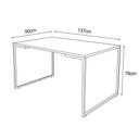 Ver imagem 3 de Mesa de Jantar Industrial 6 Lugares Branca 140x90 Base Aço Preto