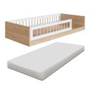 Ver imagem 1 de Cama Infantil Montessoriana Solteiro 84 X 195 Cm com Colchão Aveiro Oak Branco Completa