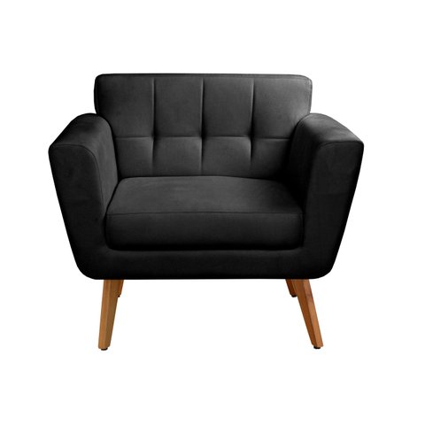 Poltrona Decorativa Bruna Cadeira Living Moderna Recepção Escritório