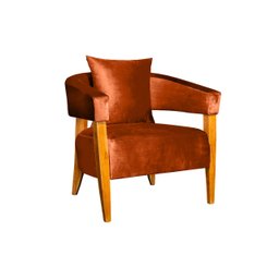 POLTRONA DECORATIVA VALENTINA LUXO DORA BELA - 0126 Ferrugem - 1
