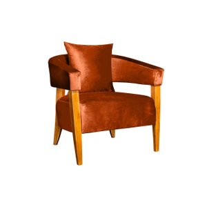 POLTRONA DECORATIVA VALENTINA LUXO DORA BELA - 0126 Ferrugem