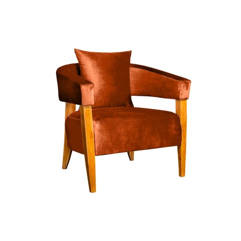 POLTRONA DECORATIVA VALENTINA LUXO DORA BELA - 0126 Ferrugem
