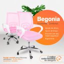 Ver imagem 3 de Kit 4 Cadeiras Begônia Ergonômica Tela Mesh Apoio Lombar até 120kg Rosa