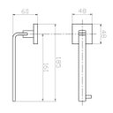 Ver imagem 5 de Kit De Acessório Quadrado Em Latão Cromado Para Banheiro 4 Peças HB-AK002 Harmony Kit De Acessório Q