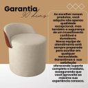 Ver imagem 6 de Puff Encosto Corino Linho Sala Orgânico Quarto Redondo Banco:bege