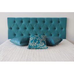 Cabeceira de King com Botões 200x1.17cm Azul Turquesa - 3
