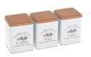 Ver imagem 1 de Jogo de Latas Decorativas Quadradas para Chá, Café e Açúcar