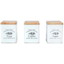 Ver imagem 2 de Jogo de Latas Decorativas Quadradas para Chá, Café e Açúcar