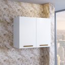 Ver imagem 3 de Armário Aéreo Cristal 2 Portas Arte Móveis Branco