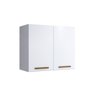 Armário Aéreo Cristal 2 Portas Arte Móveis Branco - 1