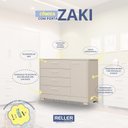 Ver imagem 5 de Cômoda para Quato de Bebê 1 Porta e 4 Gavetas Zaki Branco/Fosco