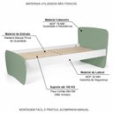 Ver imagem 3 de Cama Infantil Solteiro em Mdf e Madeira Arco-íris Verde - Straub Web