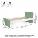 Ver imagem 4 de Cama Infantil Solteiro em Mdf e Madeira Arco-íris Verde - Straub Web