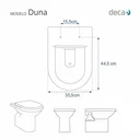 Ver imagem 3 de Tampa de Vaso Poliéster Antibactéria Com Amortecedor Duna Branco para Bacia Deca com Ferragem