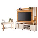 Ver imagem 1 de Estante Home Theater Virtus Cinamomo Off White com Aparador Fiero Off White - Hb Móveis