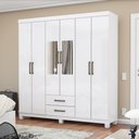 Ver imagem 2 de Guarda Roupa Casal A22 6 Portas 2 Gavetas Com Espelho Carioca Móveis