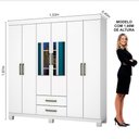 Ver imagem 7 de Guarda Roupa Casal A22 6 Portas 2 Gavetas Com Espelho Carioca Móveis