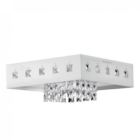 Plafon LED Sobrepor 20W Quadrado Vienna Branco Bronzearte 220V