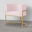 Ver imagem 7 de Kit 2 Poltrona Luana Suede Rosa Bebê Base Dourada Luxo - Fm
