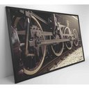 Ver imagem 7 de Quadro Rodas Trem Clássico 90x60 Cm Adesivo Fotográfico