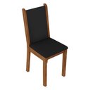 Ver mais imagens de Conjunto Sala de Jantar Mesa Tampo de Vidro 4 Cadeiras Preto/rustic Suzy Madesa