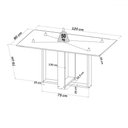 Ver imagem 3 de Mesa de Jantar 4 Lugares Tais Mel/blonde/veludo Rosa - Pnr Móveis