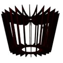 Ver imagem 1 de Luminária Teto tipo Pendente COROA MDF Completa -:Preta