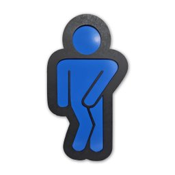 Placa Painel Led Luminoso Decorativo Banheiro Boneco Menino - 1