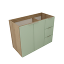 Ver imagem 3 de Gabinete de Banheiro com Cuba Vittare 79,6cm Estilare Gab5003 Carvalho/verde Gaveta Direita