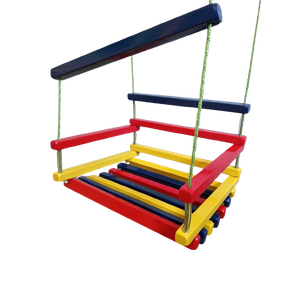 Balanço Gangorra Infantil Madeira 50x40 Colorido até 100kg