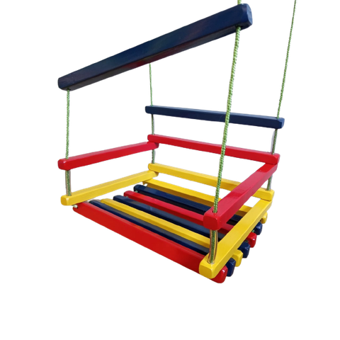Balanço Gangorra Infantil Madeira 50x40 Colorido até 100kg