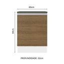 Ver imagem 3 de Balcão Armário de Cozinha 100% MDF 60 cm 1 Porta Branco/Rustic Acordes Madesa