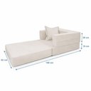 Ver imagem 6 de Poltrona Cama Modular Mold Boucle Reclinável Bege com Almofada Loja Sheep