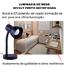 Luminária de Mesa Articulável Flexível Abajur Bivolt P/ Casa Quarto ou Escritório - 2