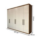 Ver imagem 4 de Guarda-roupa Casal Closetto 6 Portas 4 Gavetas 100% Mdf Amêndola Touch/off White - Panorama Móveis