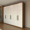 Ver imagem 6 de Guarda-roupa Casal Closetto 6 Portas 4 Gavetas 100% Mdf Amêndola Touch/off White - Panorama Móveis
